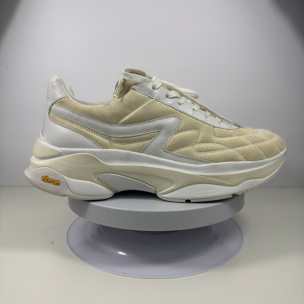 Rag & Bone Retro Runner Sneakers Cream Suede Leather Vibram Men's 10 - Picture 9 of 15